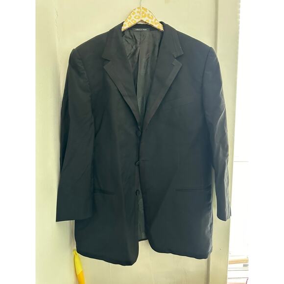 Gianni Versace Men's Wool Black BlazerSize 40L